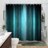 Elegante Petrol Ombre Print Waterdicht Douchegordijn Voor Badkamer, Modern Abstract Ontwerp High-End Toilet Scheidingsgordijn