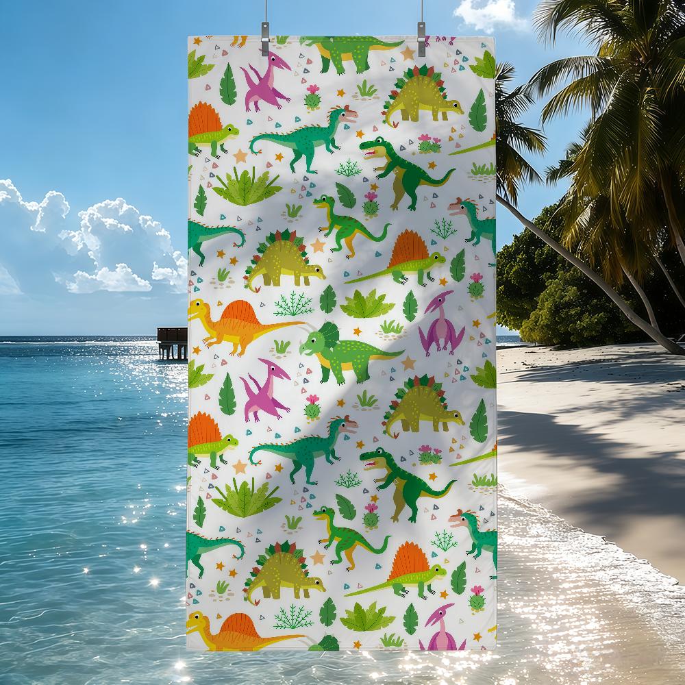 Cartoon Dinosaur cute kid Towel Quick Drying Beach Towels Are Suitable For Swimming Pools Camping Yoga And The Gym