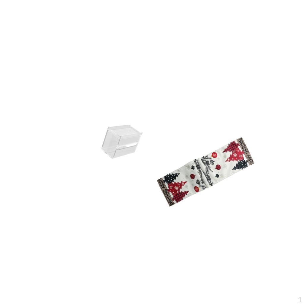 Modern Acrylic Toilet Paper Storage Box And Christmas Table Runner Dresser Scarf Seasonal Winter