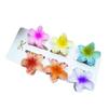 European & American 4CM Frangipani Claw Clip Hairpin - Fashionable Vacation Floral Accessory.
