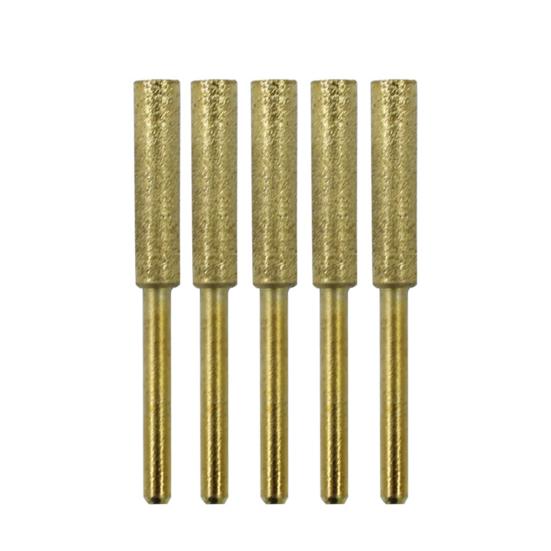 5Pcs 4/4.8/5.5mm Durable Wear-Resistant Exquisite Craftsmanship Burr Grinding Stone Files Emery Abrasive Chainsaw Burr Sharpeners Stones for Metal