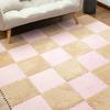 30*30 EVA Splicing Velvet Foam Pad Child Bedroom Treasure Crawling Mat