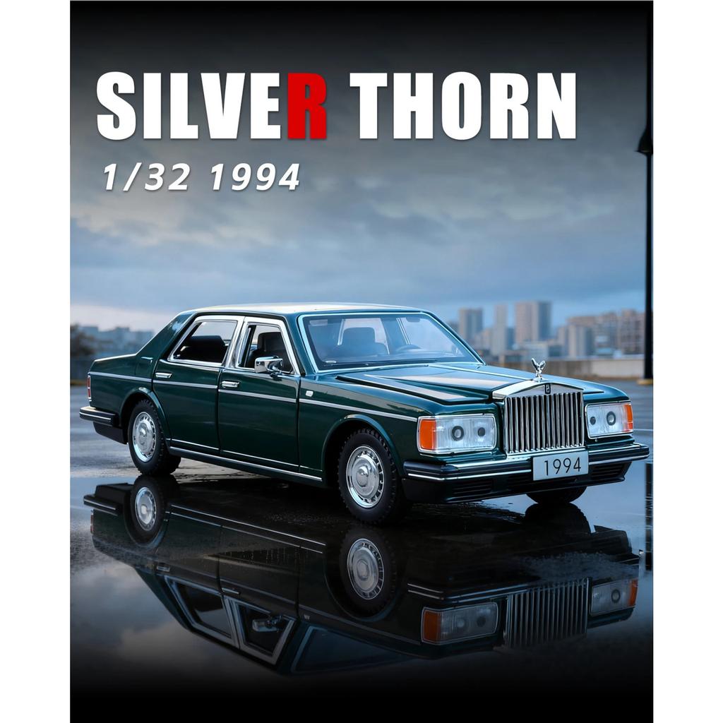 1/32 Rolls Royce Silver Seraph Alloy Model Car Toy Diecasts Casting Pull Back Sound and Light Car Toys for Children Vehicle