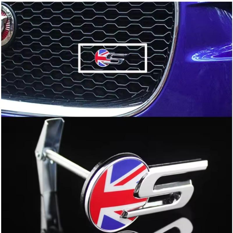 Clip Grille Sticker For F-TYPE E-PACE F-PACE XE XF XJL R S Sport Emblem Sticker Car Front Grille Badge Sticker Accessories