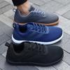 New men's casual wide last shoes comfortable walking shoes wide head shoes breathable soft sole non-slip fly-woven sports shoes