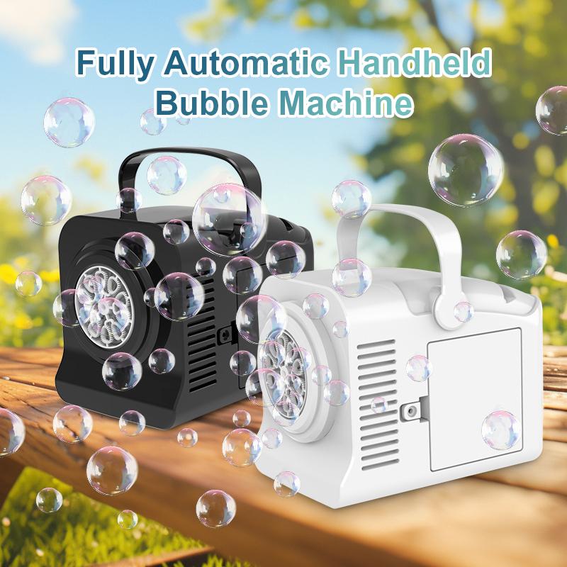 Fully Automatic Handheld Bubble Machine, Featuring Multiple Holes For Large Bubble Output And Portability, Is A Popular Outdoor