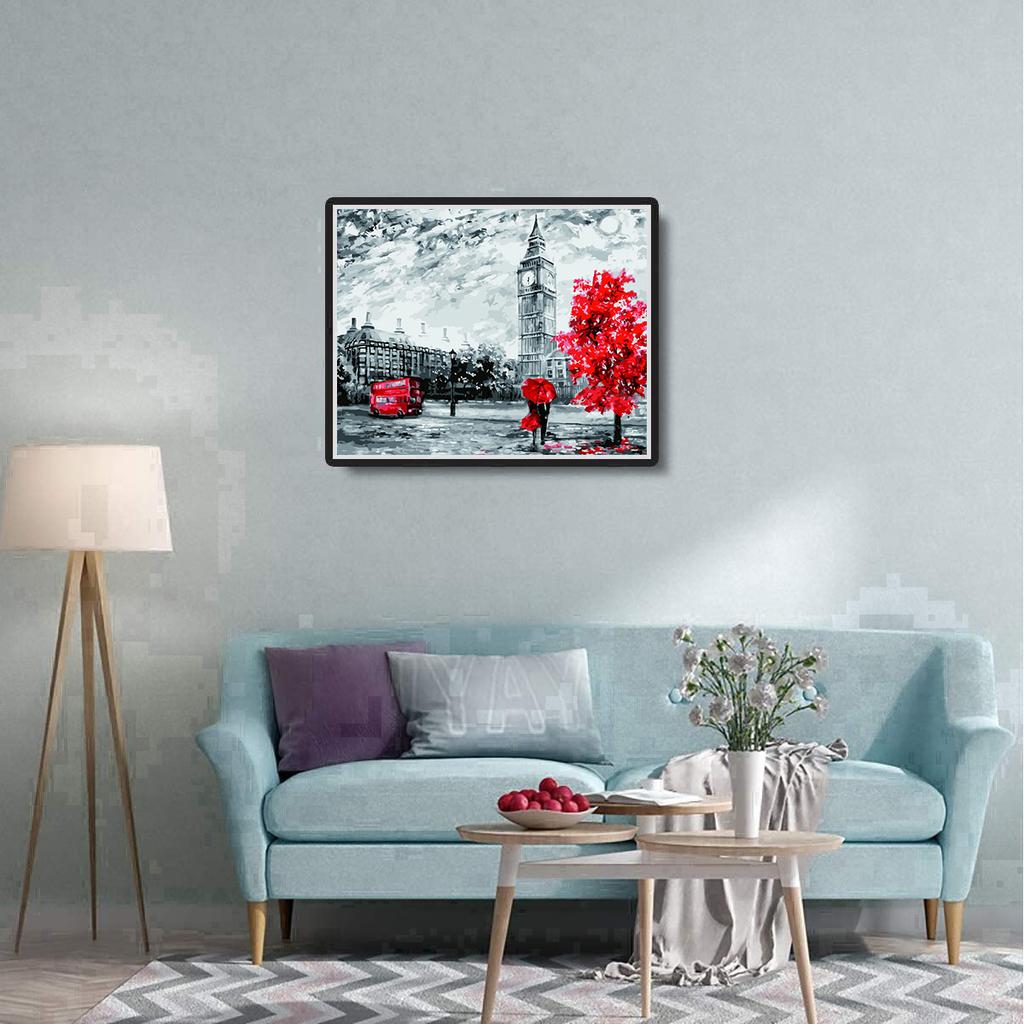 Buy Picture DIY Painting By Numbers Kit Landscape Acrylic Canvas By