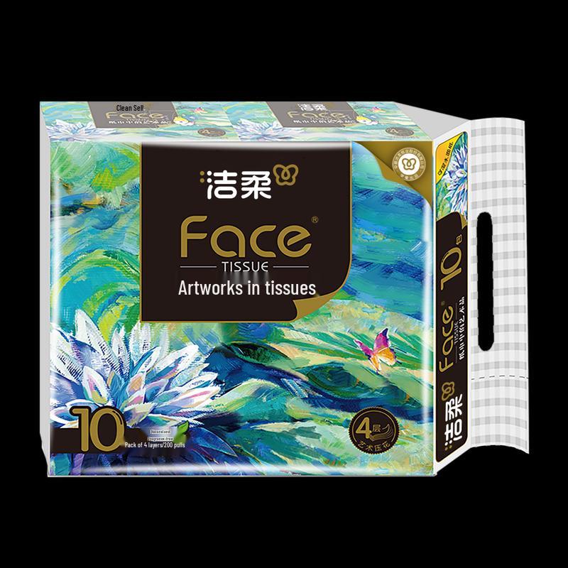 Jierou Art Oil Painting Wet-Strength Facial Tissues