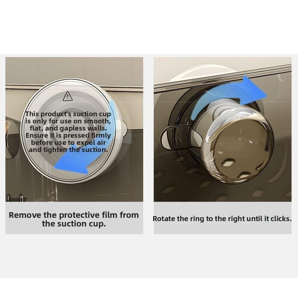 Hollowed Suction Cup Sponge Holder Detachable Kitchen Sink Organizer  Cleaning Supplies Storage