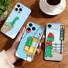 Cute Cartoon Dinosaur Phone Case For iPhone17,16,15,14,13,12,11 Plus,Pro Soft Silicone Black Cover