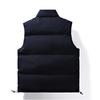 Men Down Waistcoat With Pockets Stand Collar Sleeveless Zipper Closure Autumn Winter