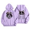 Unisex Casual Hooded Pullover Sweatshirt Long Sleeve Loose Fit Letter Print