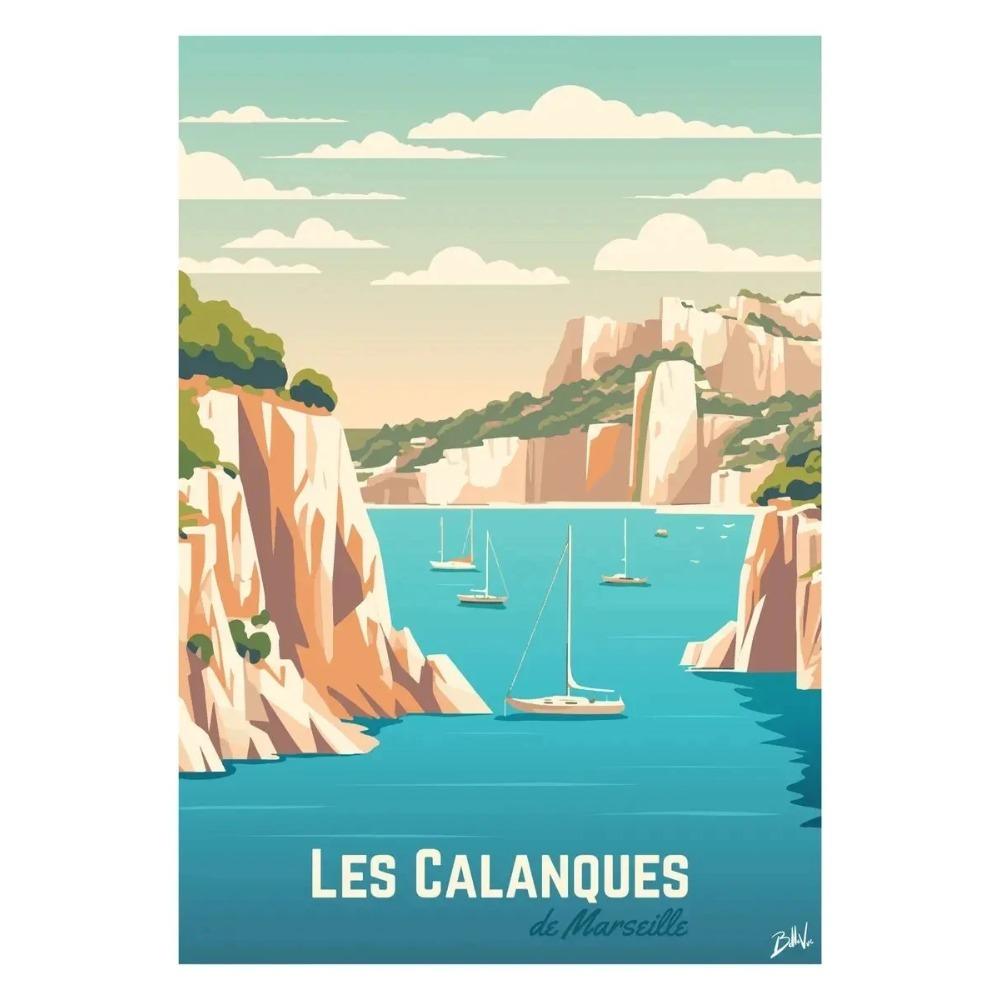 Retro France Travel Marseille Petanque Verdon Poster Canvas Painting Wall Art Living Room Home Decor