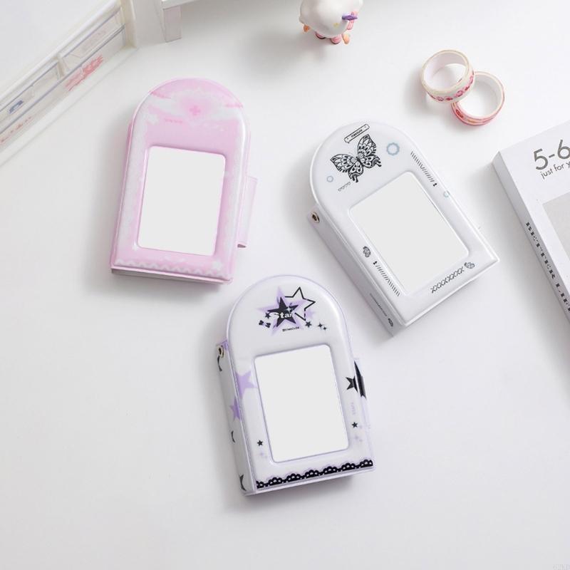 62KD 3 Inch Mini Photo Album Kpop Photo Card Holder Book Hollow Photocard Holder for Collecting Picture with 40-Pockets