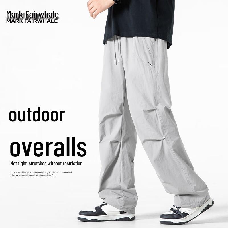 Mark Fairwhale Men's Adjustable Cuff Straight-Fit Cargo Pants