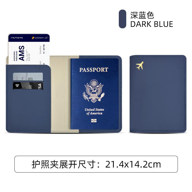 

Fashion Multi-color Passport Cover for Women Men Travel Wedding Holder Simple Travel Accessories Gift темно-синього кольору