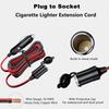 12V 24V Car Cigarette Lighter Extension Cable 1.5/4/8M Socket Plug 15A/20A Car Shunt Charger Power Extension Cable