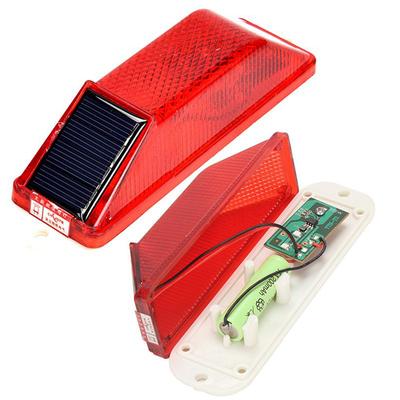 Lampe Stroboscopique d'Avertissement Solaire à LED Rechargeable Solaire Conduite de Nuit Sécurité Routière Avertissement LED Puce de Contrôle Accessoires Auto