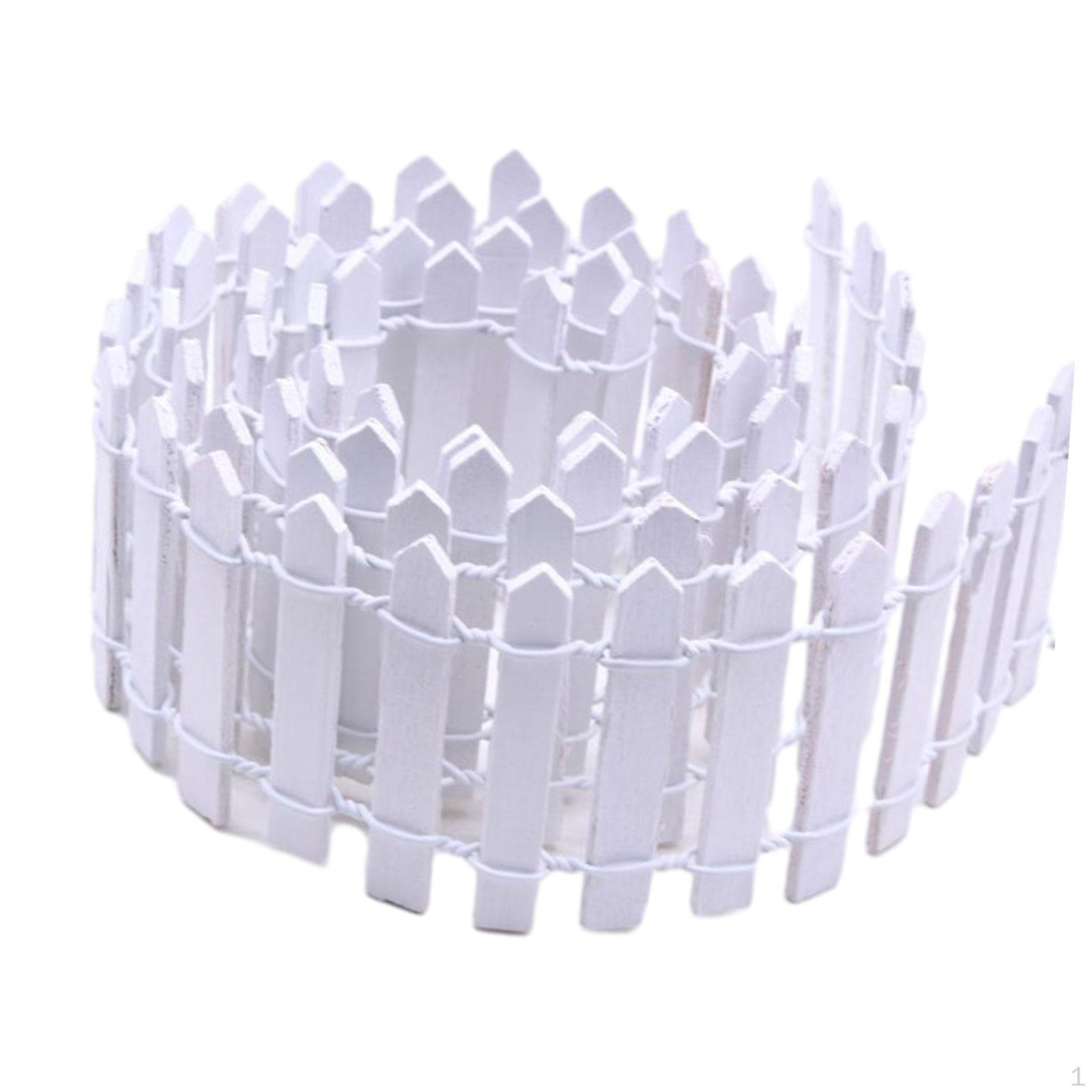 

Миниатюрный сказочный садовый забор 90x5 см, уличная деревянная рождественская елка, аксессуары для кукольного домика белый