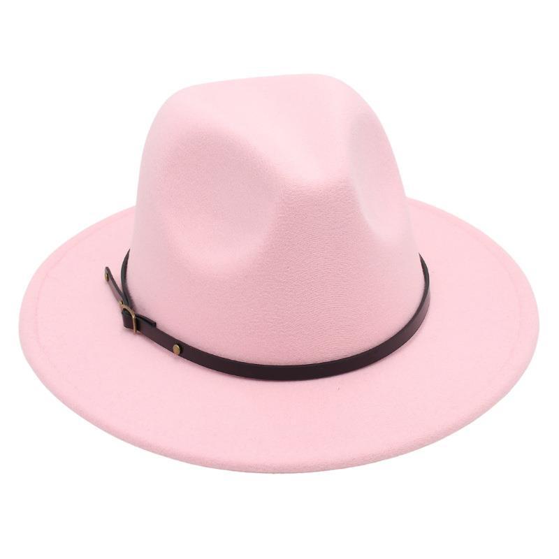 Amazon Simple Top Hat Suit British Jazz Hat Men'S And Women'S Felt Hat Foreign Gas Belt Buckle Tweed Hat Jackson