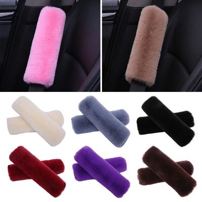Plush Car Safety Belt Shoulder Pad Adjustable Shoulder Guard Auto Interior Accessories  Adults