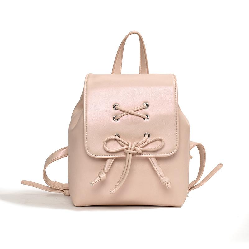 Bow Double Shoulder Bag Women's New Fashion Backpack Cute Portable Shoulder Bag School Bag