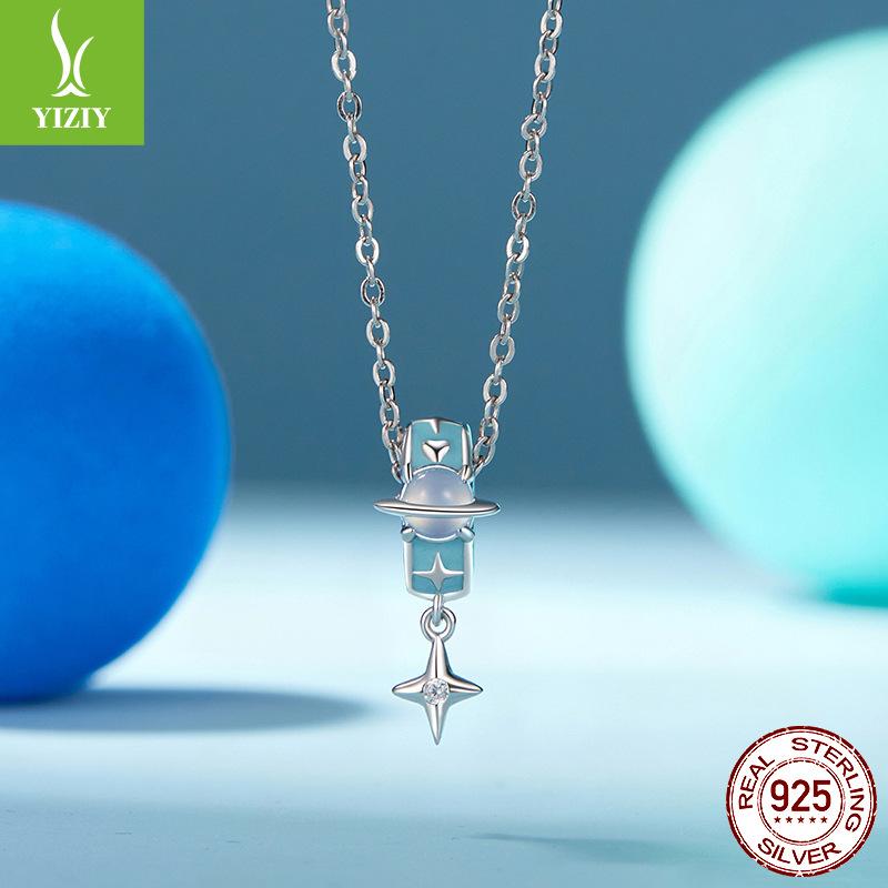 Bricolage Accessoires de Bracelet Perlé Boucle Clip de Positionnement de Planète Breloque Perles en Argent Sterling S925 Transfrontalier