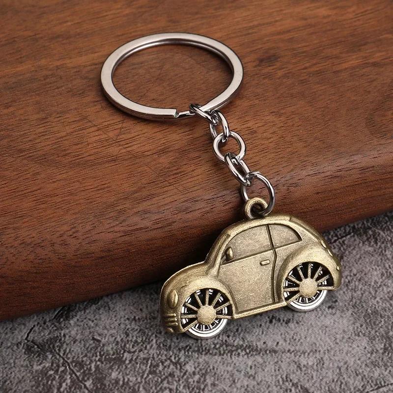 Multi Color Creative Car Keychain Metal Keyring Cartoon Car Pendant Small Gift