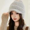 Cute Cat Ear Baseball Cap Autumn and Winter Windproof Ear Protection Knitted Hat Plus Velvet Thickened Knitted Hat