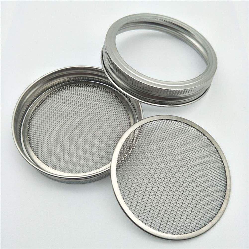9Pcs 86Mm Stainless Steel Sprouting Lids for Wide Mouth Mason Jars Broccoli Lentil Bean Alfalfa Sprouts At Home