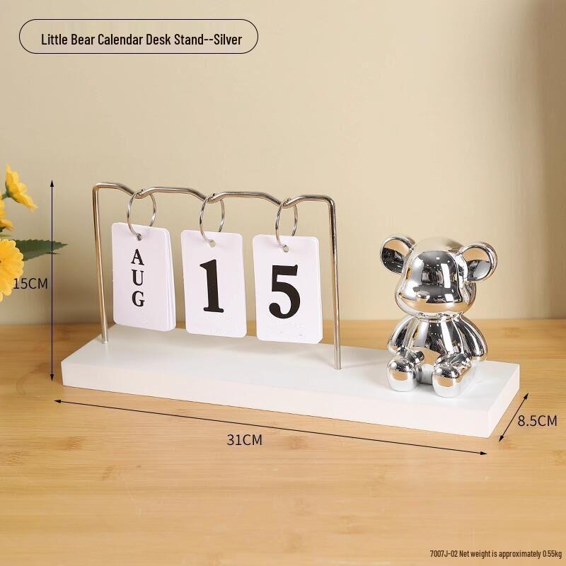 Simple Wood Flip Calendar: Perpetual Desk Ornament & Photo Prop