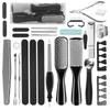 26-Piece Stainless Steel Pedicure Kit, Foot File Callus Remover, Toenail Clippers, Nail File, Professional Manicure Set
