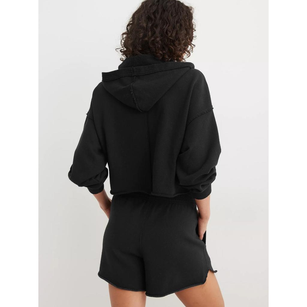 Fashionable Loose and Trendy Hooded Sweatshirt for Women In Spring and Autumn, Women's V-neck Top, Pullover Long Sleeved Shirt