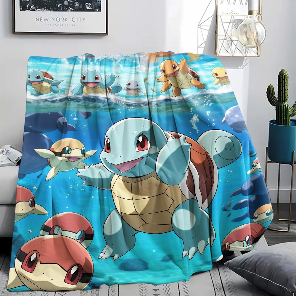 Pokémon Cartoon pattern Flannel Blanket, High quality Comfortable for All Seasons, Home Decor, Warmth and Comfort, Perfect for Gifts.