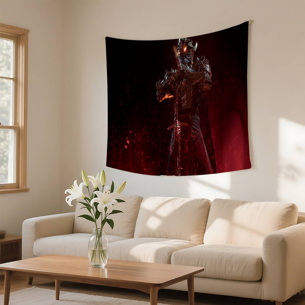 Game BBaldurs Gate 3 Tapestry Wall Hanging Tapestry Art Deco Blanket Curtain Hanging At Home Bedroom Living Room Decor