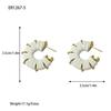 Temperament Retro Maillard-style Leather Rope Weaving C-shaped Stripes Steel Needle Stud Earrings for Women Jewelry Accessories