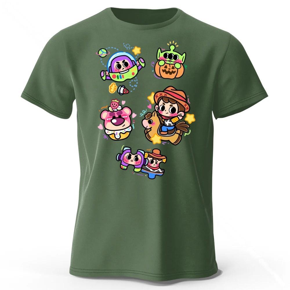 2026Latest Toy Story 5 Series Pure Cotton Short Sleeved Menswomens Daily Casual Soft Highquality Tshirt Plus Size Loose Top