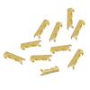 100 PCS Small Teeth Brass U-Shaped Terminal 0.5-1.5mm Quick Connect Crimp Terminals Non-Insulated Wire Connector Automotive