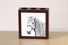 Azteca Horse – Pen holder with a horse, desk organizer with a print | Art-Dog