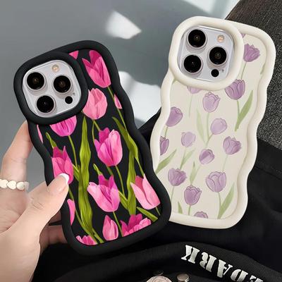 Simple Flower Soft Phone Cover Case for iPhone 16 Pro Max 17 Air 11 XR 8 14 12 13 15 Plus