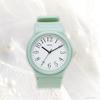 Fieldwork Women's Analog Watch with TPU Strap, Silver Indexes, and Green Purse, YM115-3