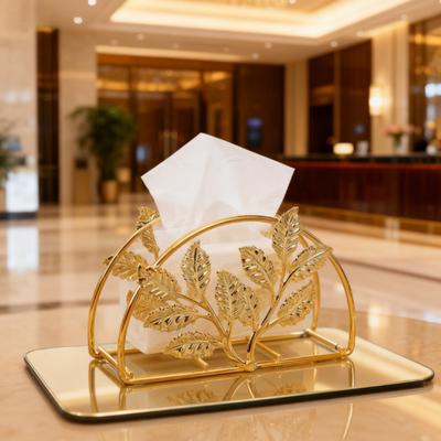 Leichter Retro-Eisen-Küchenrollenhalter für den Haushalt, Europäischer Stil, Schreibtisch-Serviettenorganizer, Geeignet für Hotels, Restaurants und Cafés