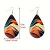 New New Year's Vintage Bohemian Exaggerated Creative Popular Color Pattern Water Drop Earrings Earrings Double Sided
