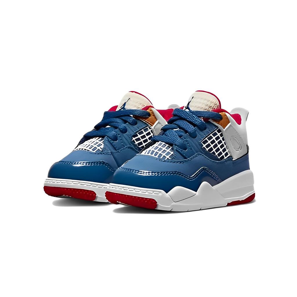 Air Jordan 4 Retro TD Messy Room Dětské tenisky Modrá Francouzská modrá Bílá DR6951-400