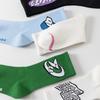 5 Pairs of Trendy Spring and Autumn Letter Mid Calf Socks for Women