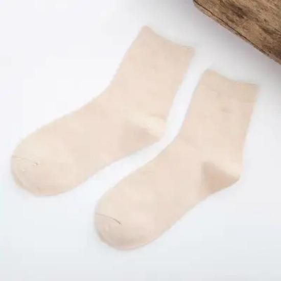 New Women's Bamboo Fiber Colorful Fashion Casual  Harajuku Solid Color Black White Cheap Socks  5 Pairs