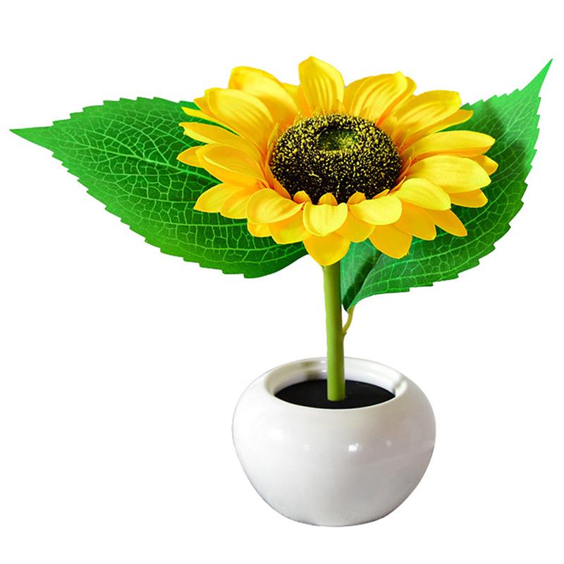 LED Sonnenblume Künstliches Nachtlicht Schlafzimmer Wohnheim Dekorative Tischlampe Simulationsblumen Licht