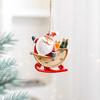 Santa Claus Hanging Pendants Christmas Tree Decor Resin Festive Decorations for Home Party Xmas DIY Gifts