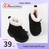 2025 Bow Princess Snow Boots: Cozy Velvet Winter Shoes for Girls & Toddlers