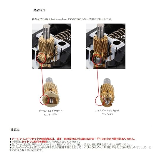 Avail dmn_gst_i_5.3_r Demon 5.3 Gear Set for 2500C IAR (Right Handle)